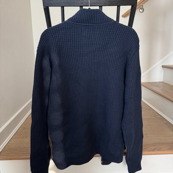 Men's Peter Millar Navy & Brown Cashmere Jacket - Picture 3 of 3